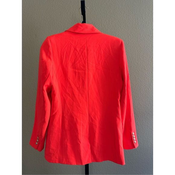 Generation Love Leighton Crepe Blazer in Papaya Size S - Picture 3 of 9